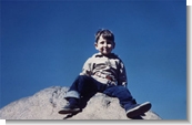 Rafe on his ’mammoth’ boulder